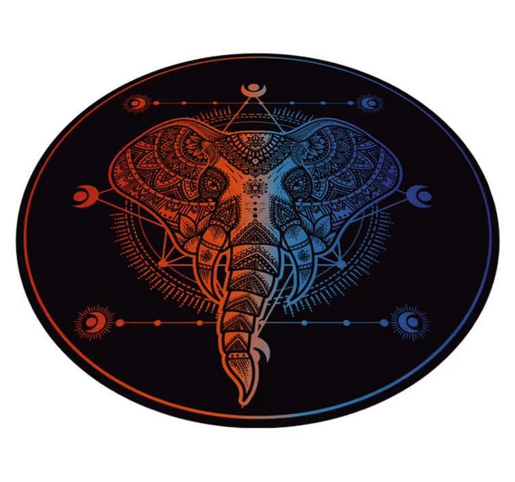 vinylový koberec mandala slonie umenie - Tenstickers