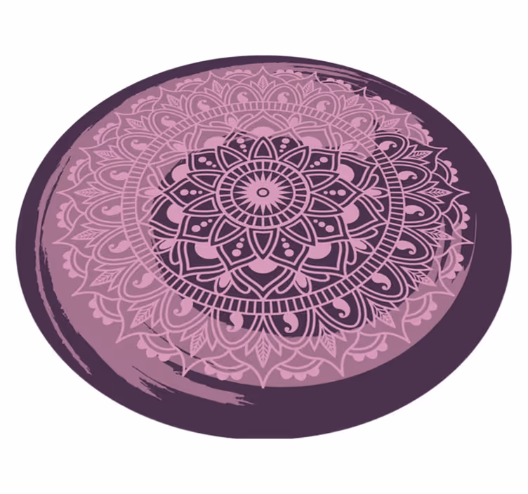 vinylový koberec mandala prepracovaný ružový motív - Tenstickers