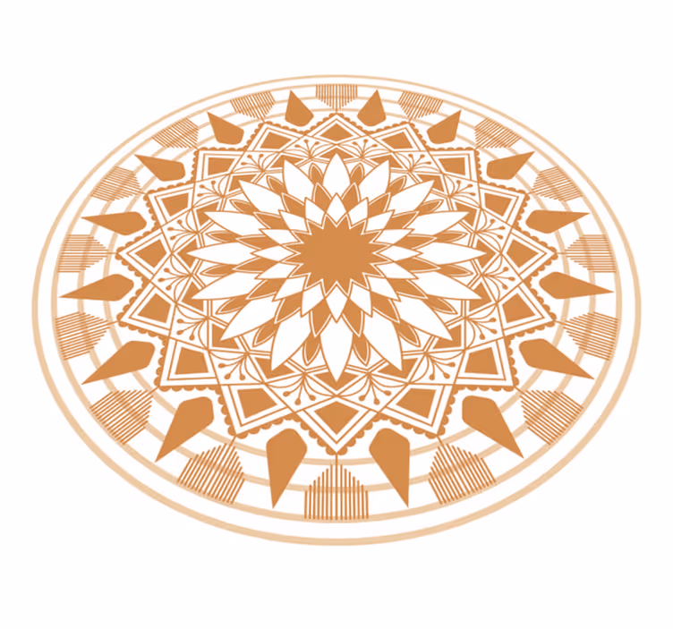 vinylový koberec mandala zložité geometrické usporiadanie - Tenstickers