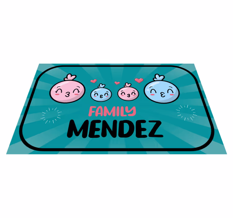 vinylový koberec do predsiene vodné balóny s priezviskom - Tenstickers