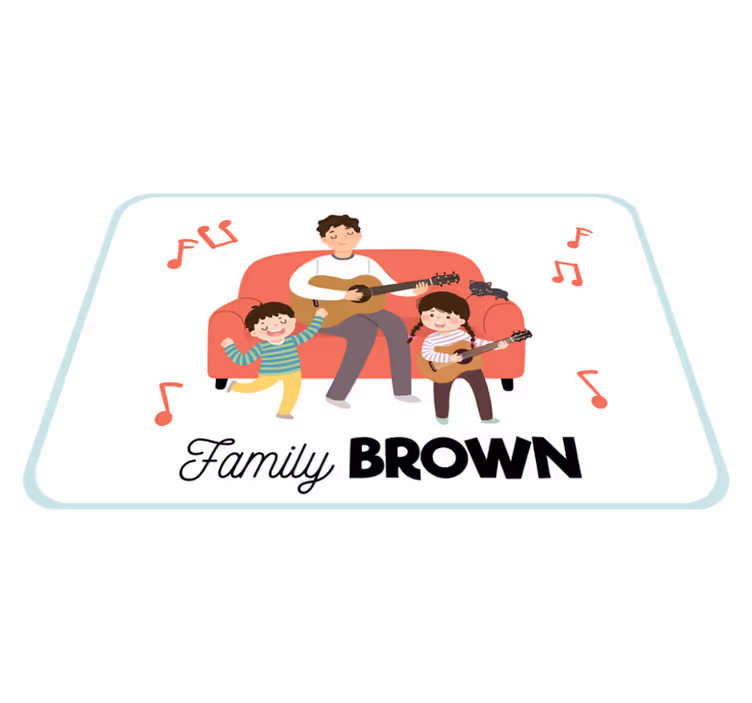 vinylový koberec do predsiene hudobné priezvisko - Tenstickers