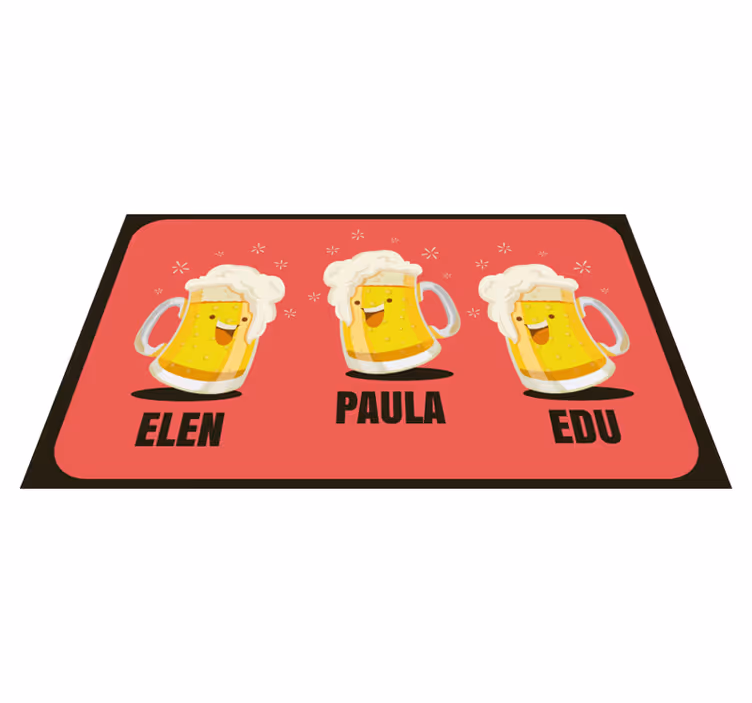 vinylový koberec do predsiene pivné hrnčeky na mieru - Tenstickers