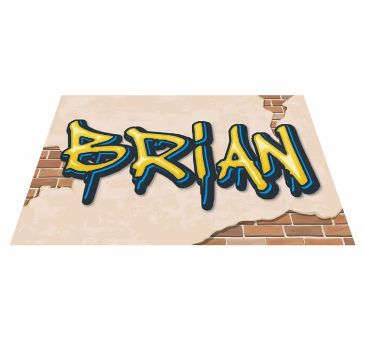 Prispôsobená podložka s textúrou graffiti a tehál - Tenstickers