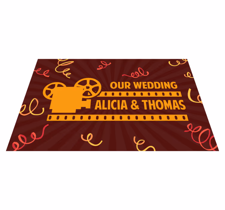 Hollywoodska svadobná personalizovaná podložka - Tenstickers