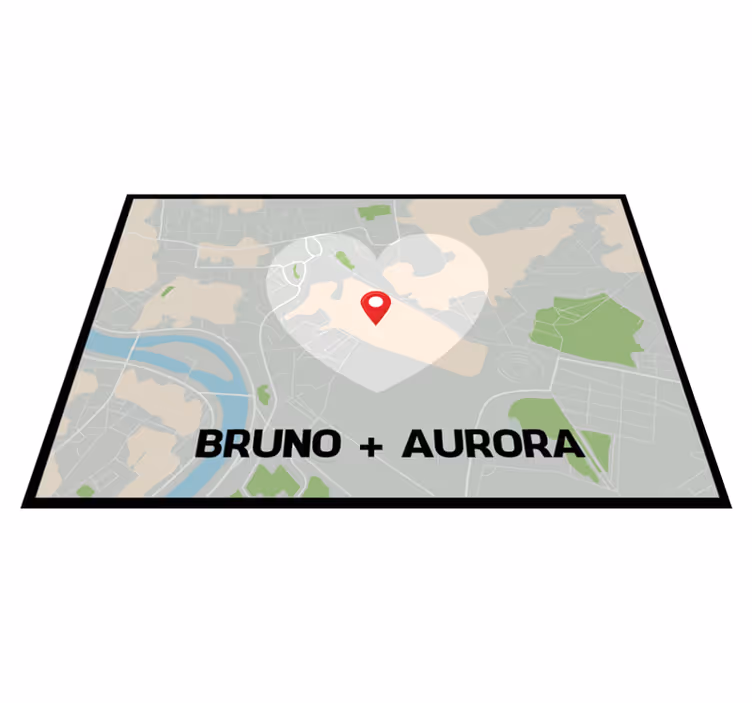 Google maps ubication personalizovaná mat - Tenstickers