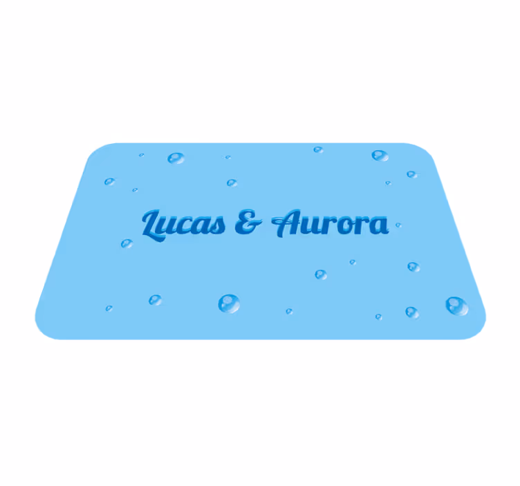 vinylový koberec s menom mená pre temperamentné páry - Tenstickers