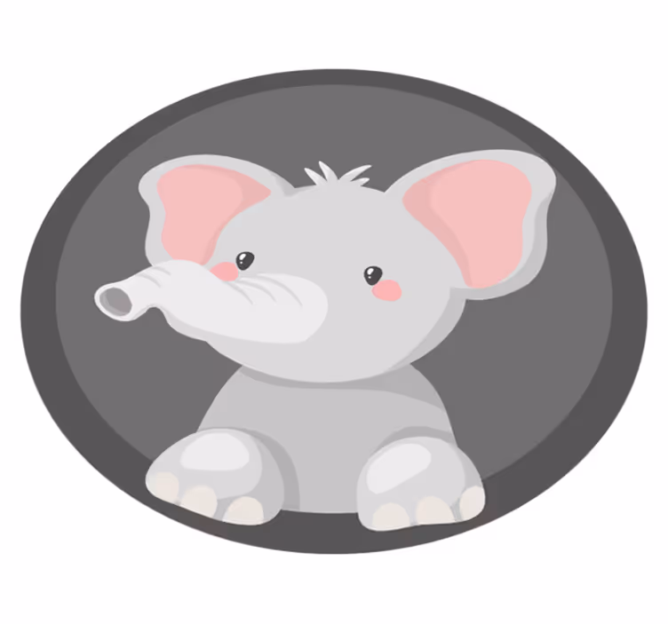 detský vinylový koberec chobot sloníčaťa - Tenstickers