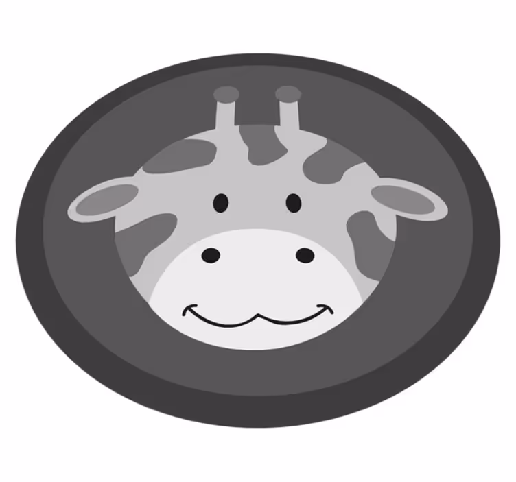 vinylový koberec pre bábätko sivá žirafka - Tenstickers
