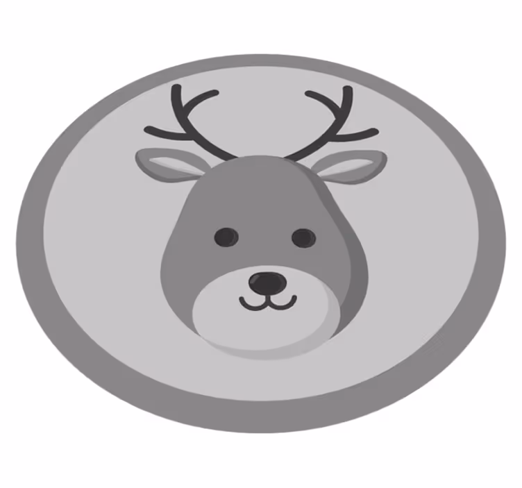 vinylový koberec pre bábätko sivý jeleň - Tenstickers