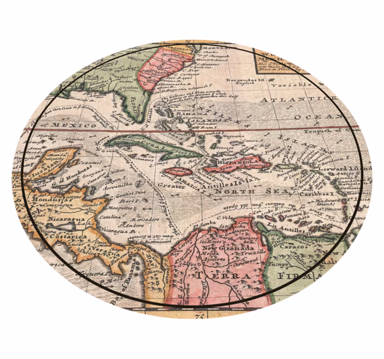 Vinobranie mapa sveta karibský vinobranie koberec - Tenstickers