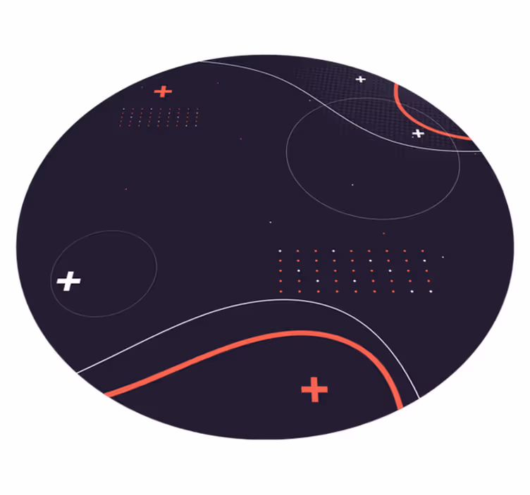 moderný vinylový koberec abstraktné zakrivené vzory - Tenstickers