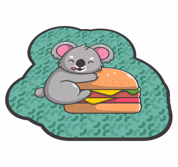 vinylový koberec pre bábätko roztomilé koala občerstvenie - Tenstickers