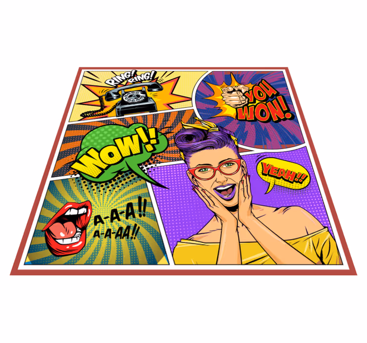 rôzne vinylové koberce pre deti výrazy pop artu - Tenstickers