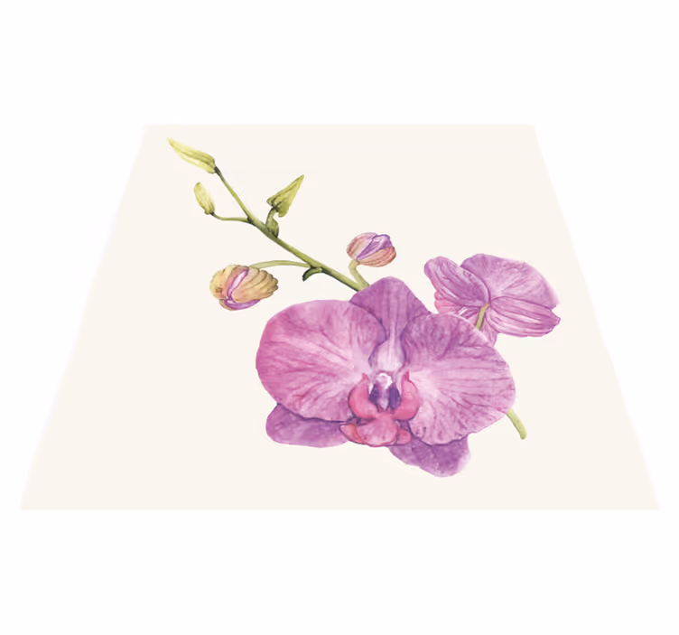 vinylový koberec s kvetmi fialové kvety orchidey - Tenstickers