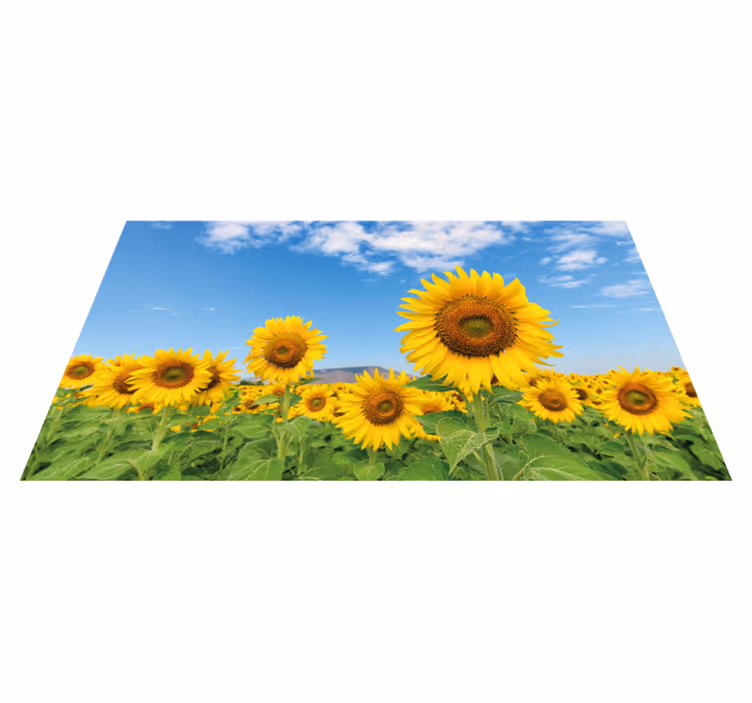 Slnečný kvetinový vinylový koberec - Tenstickers
