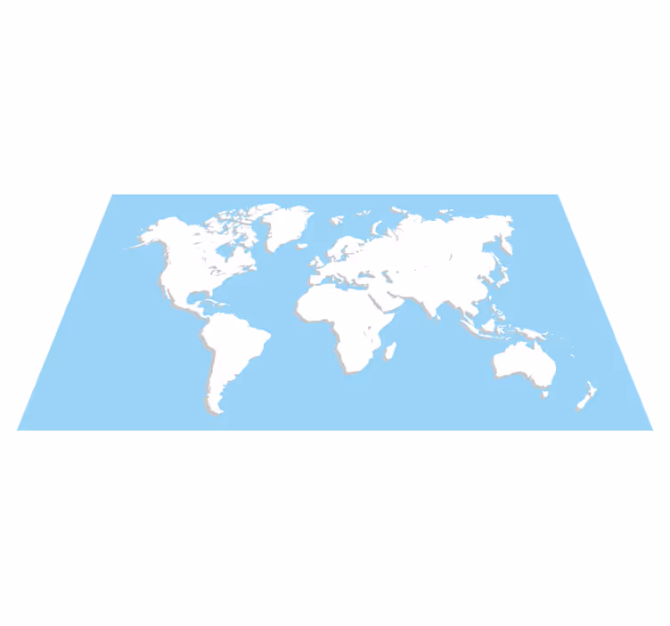 Vinylový koberec s mapou sveta globálna mapa - Tenstickers