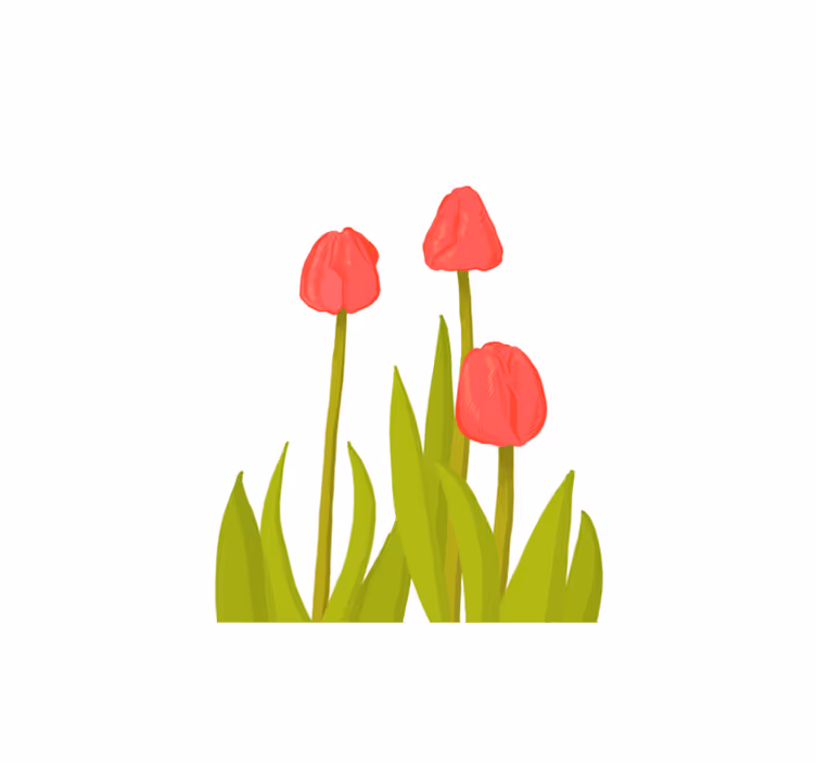 vinylový koberec s kvetmi živý tulipánový kvet - Tenstickers