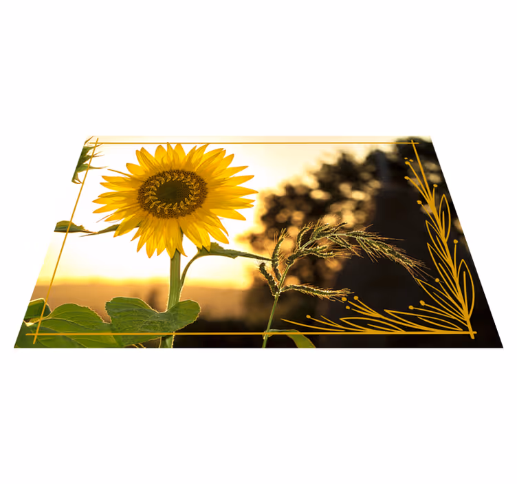 vinylový koberec s kvetmi slnečnicový kvet - Tenstickers