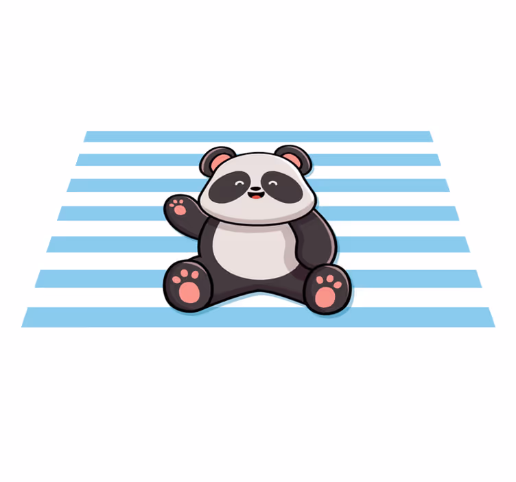 detský vinylový koberec hravý dizajn pandy - Tenstickers