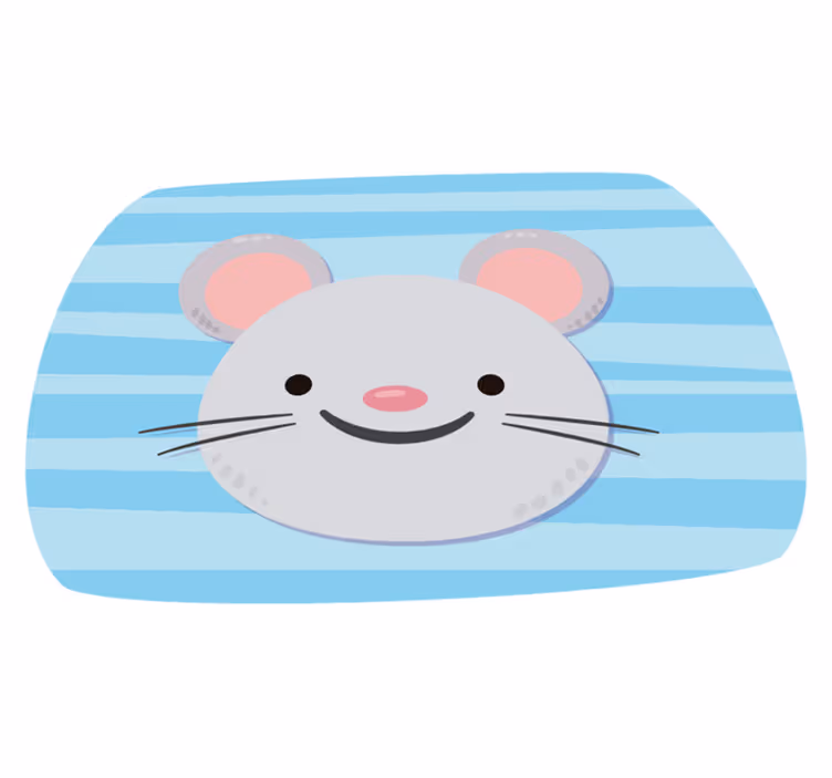 detský vinylový koberec roztomilá myšia tvárička - Tenstickers
