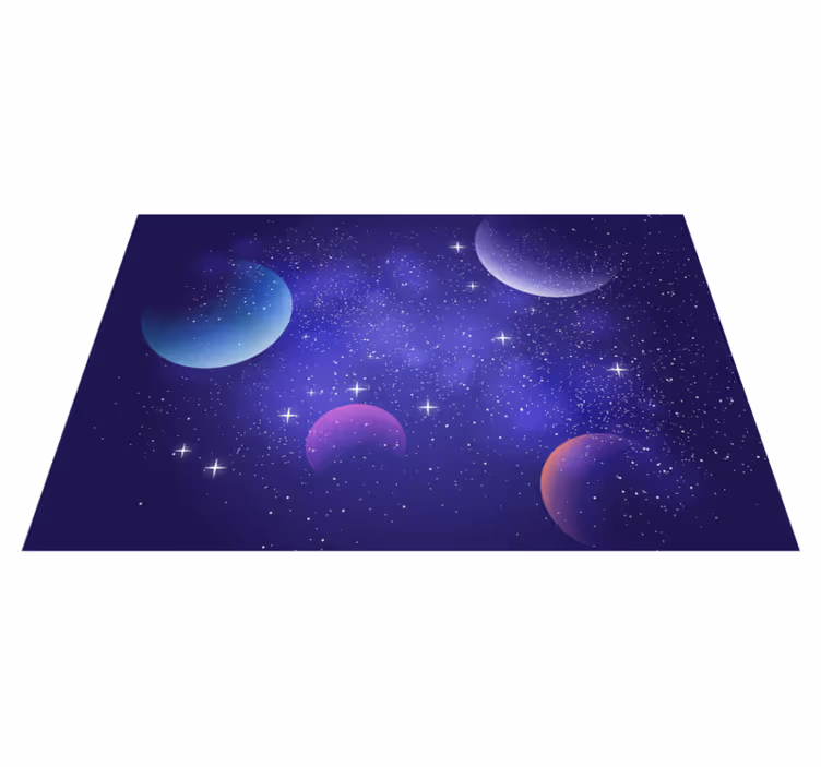hviezdy vinylový koberec kozmická vesmírna scéna - Tenstickers