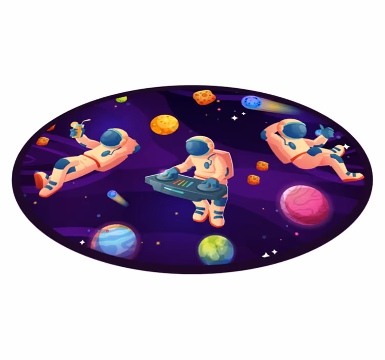 hviezdy vinylový koberec návrh párty pre astronautov - Tenstickers