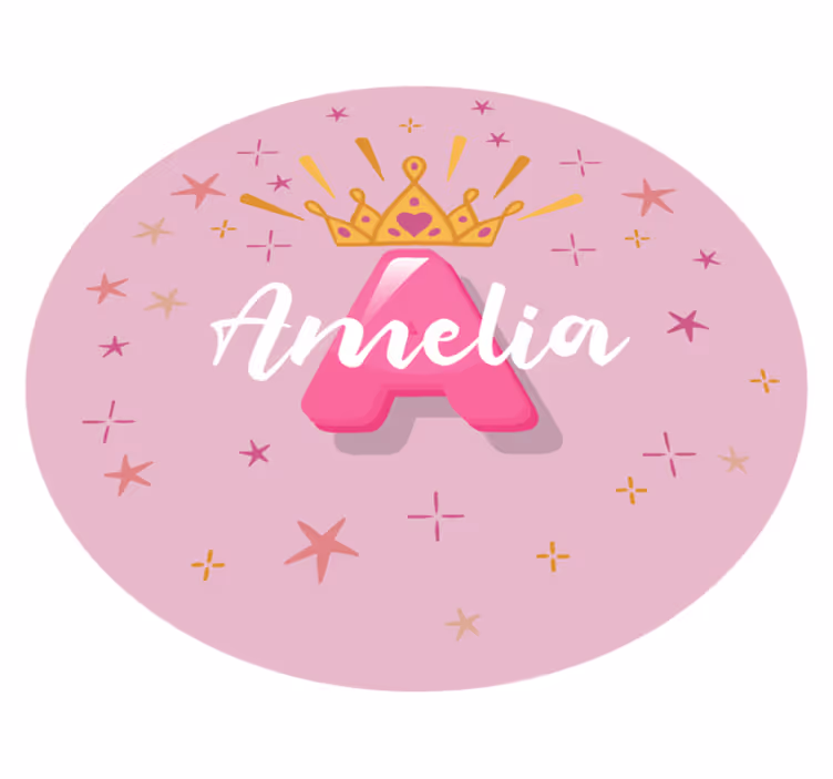 Rôzne vinylové koberce pre deti s menom princeznej - Tenstickers