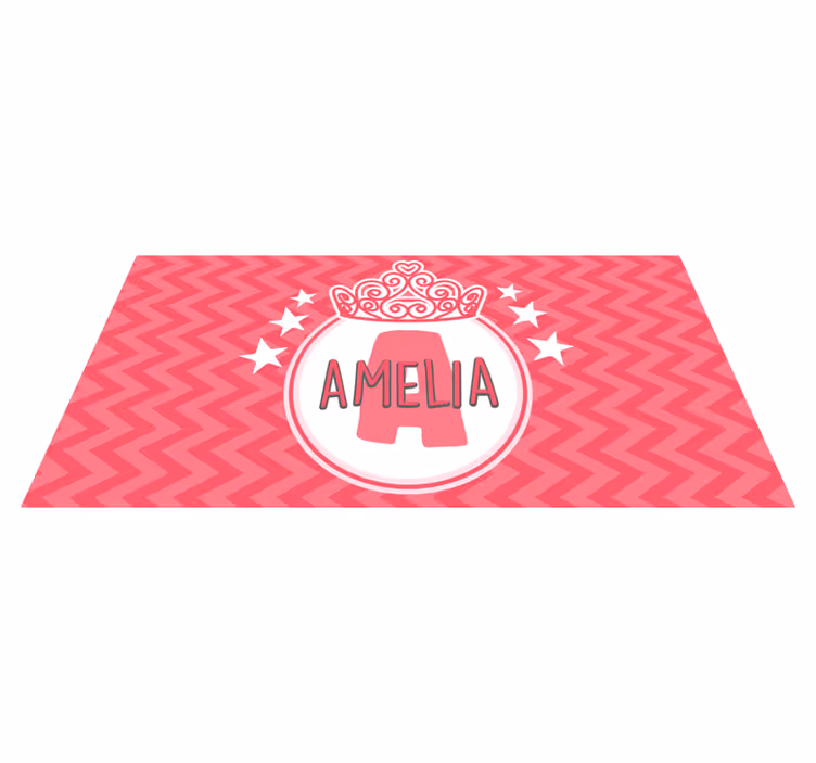 rôzne vinylové koberce pre deti znak mena princeznej - Tenstickers