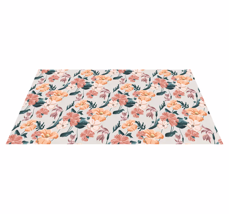 vinylový koberec s kvetmi botanická radosť - Tenstickers