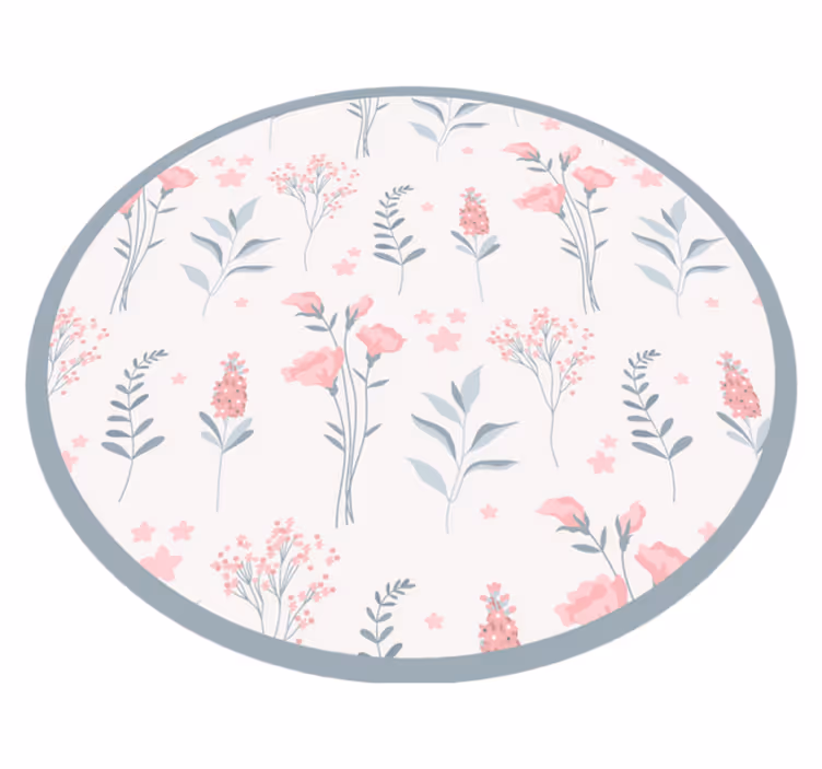 vinylový koberec s kvetmi kvitnúci elegantný vzor - Tenstickers