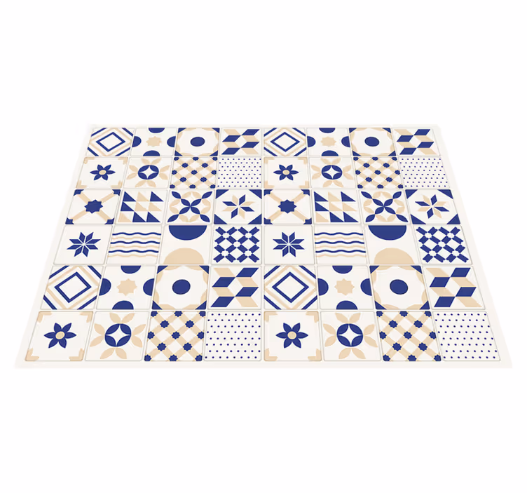 vinylový koberec kachličky geometrický vzor - Tenstickers
