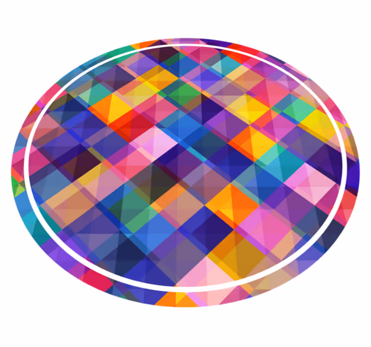 Vinylový koberec s geometrickými tvarmi v pestrých vzoroch - Tenstickers