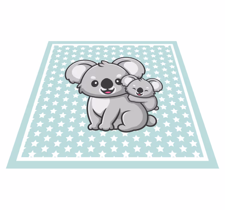 Matka koala s detským zvieracím kobercom - Tenstickers