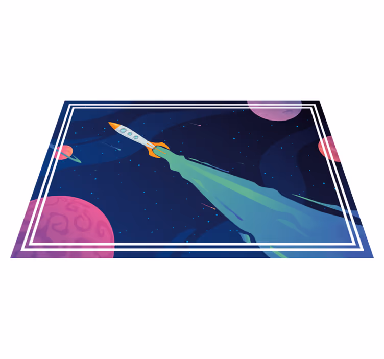 hviezdy vinylový koberec kozmická loď na obežnej dráhe - Tenstickers