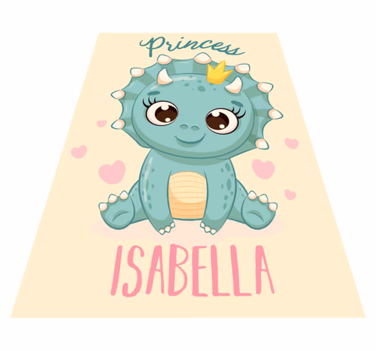 rôzne vinylové koberce pre deti dinosauria princezná s menom - Tenstickers