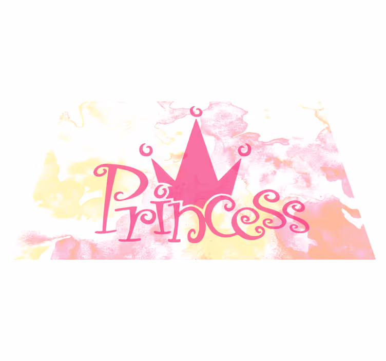 Princezná koruna ružová personalizovaná podložka - Tenstickers