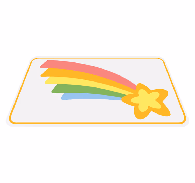 detský vinylový koberec motív dúhovej hviezdy - Tenstickers