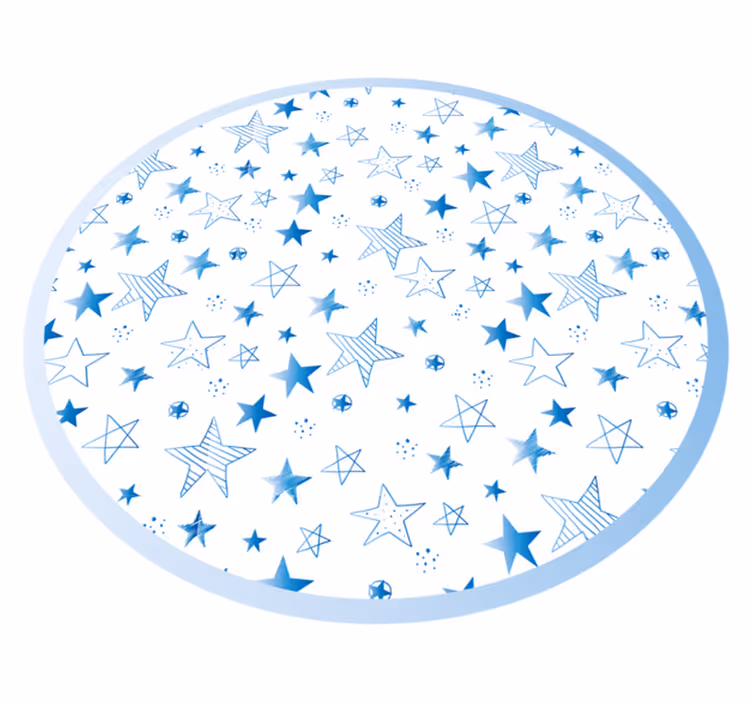 Modré odtiene hviezdneho koberca do spálne - Tenstickers