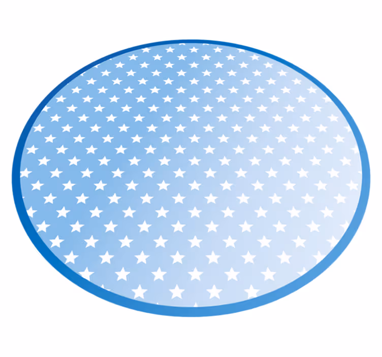 Koberec do spálne s dizajnom malých modrých hviezd - Tenstickers