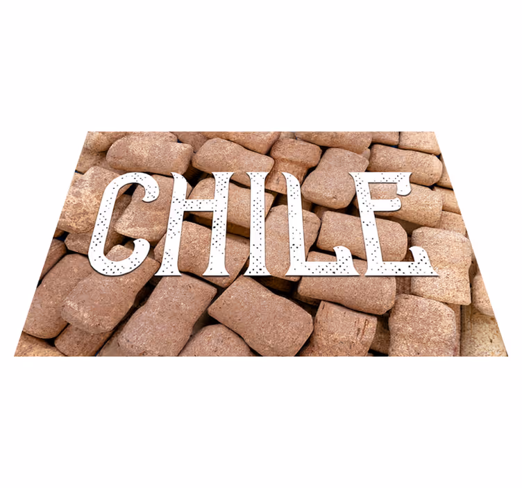 Chile víno zátky vlastné koberec - Tenstickers