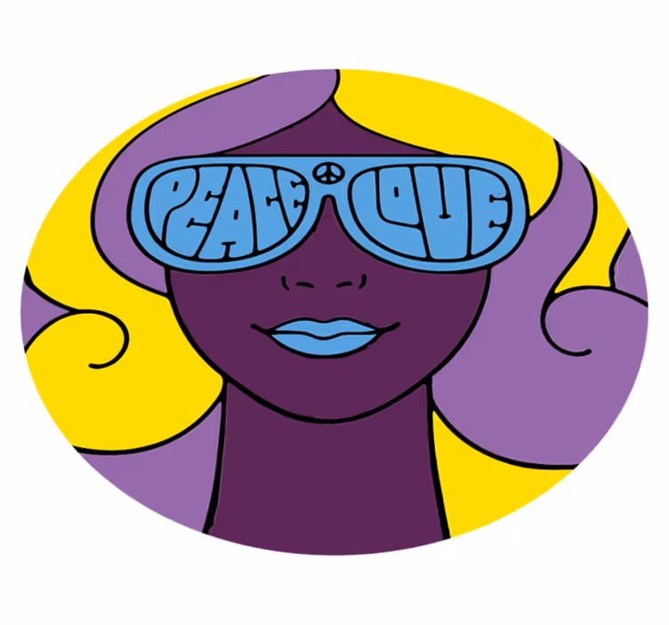 vinylový koberec pre mládež ikona mieru a lásky - Tenstickers