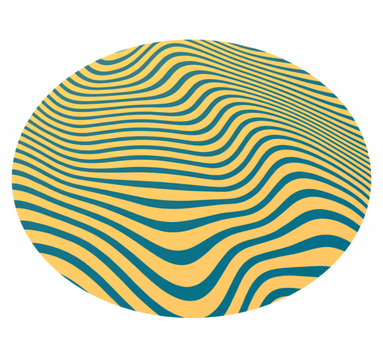 pruhovaný vinylový koberec koncept zakrivenej čiary - Tenstickers
