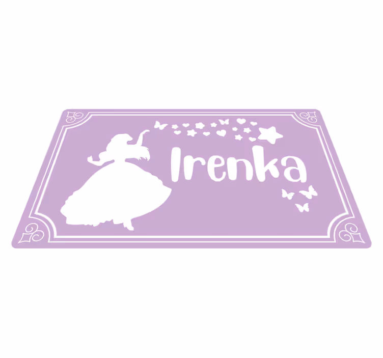 Malá princezná s hviezdami prispôsobená podložka - Tenstickers