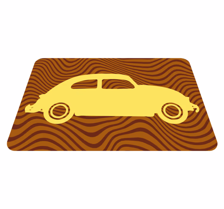 vinylový koberec cesty silueta veterána - Tenstickers