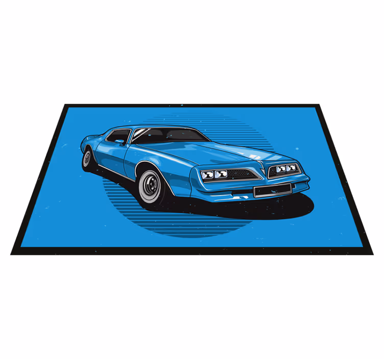 vinylový koberec modrý klasické modré auto - Tenstickers