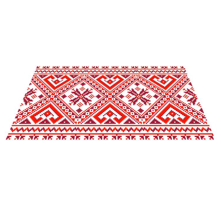 červený ruský štýl vinylového koberca - Tenstickers
