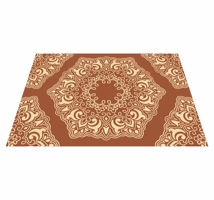 vinylový koberec mandala zložité botanické usporiadanie - Tenstickers