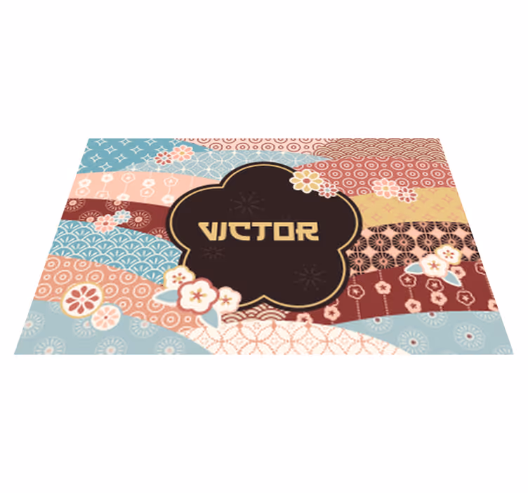 vinylový koberec s menom farebný vzor - Tenstickers