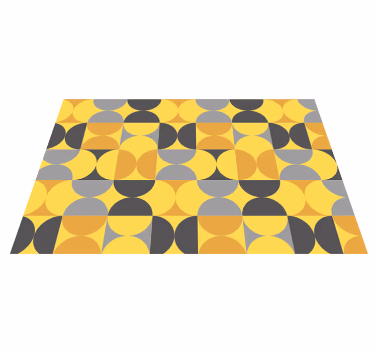 vinylový koberec s geometrickýmy tvarmi kruhový vzor hry - Tenstickers