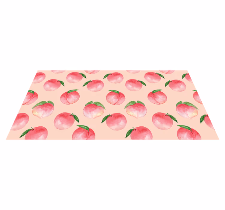 vinylový koberec do kuchyne vzor broskyňového kvetu - Tenstickers